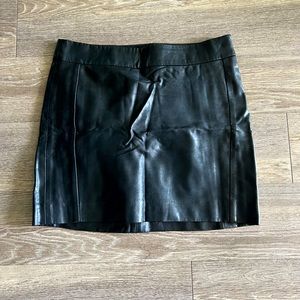 Black Faux Leather Mini Skirt